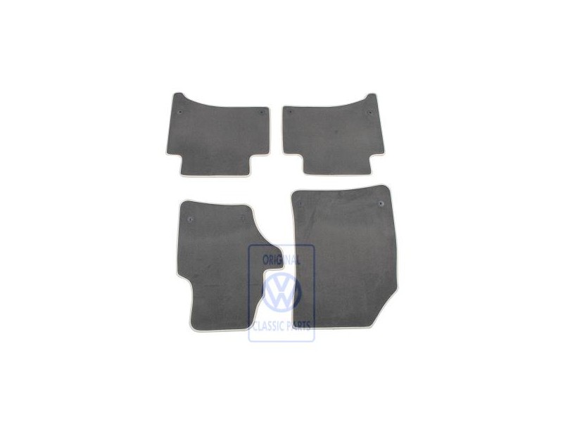 Original VW 1 Set Foot Mats Anthracite/Snow Beige - 7L6863011AFWGC