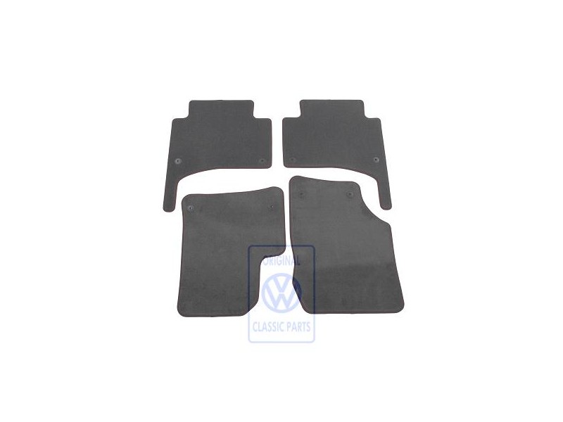 Original VW 1 Set Foot Mats Grenadine (Red)/Anthracite - 7L6863011J TML