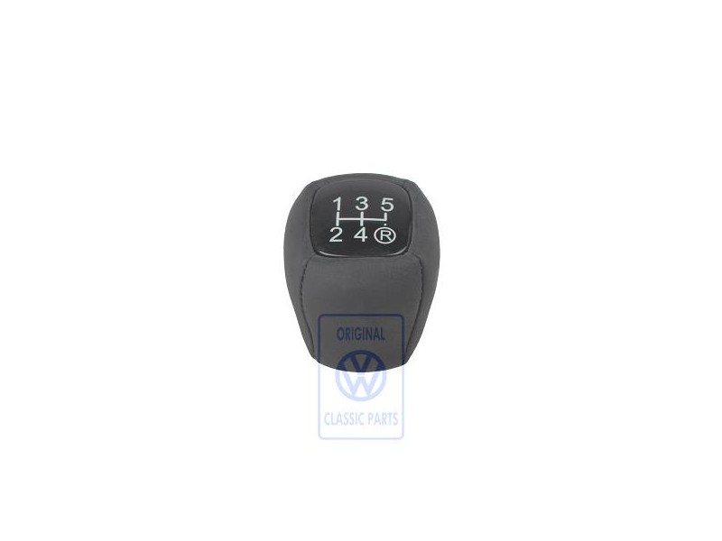 Original VW Gearstick Knob (Leather) Black - 7M0711141C 1BX
