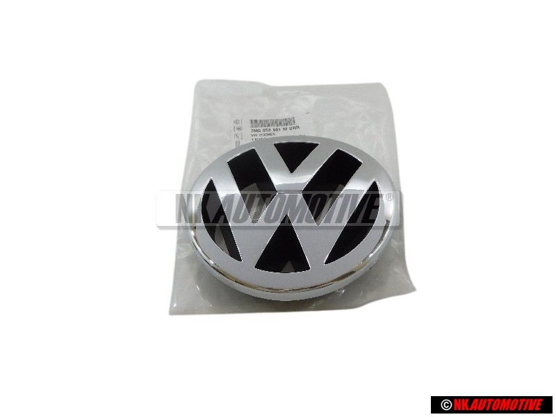 Original VW Front Grill Badge Emblem Chrome - 7M0853601M DRR