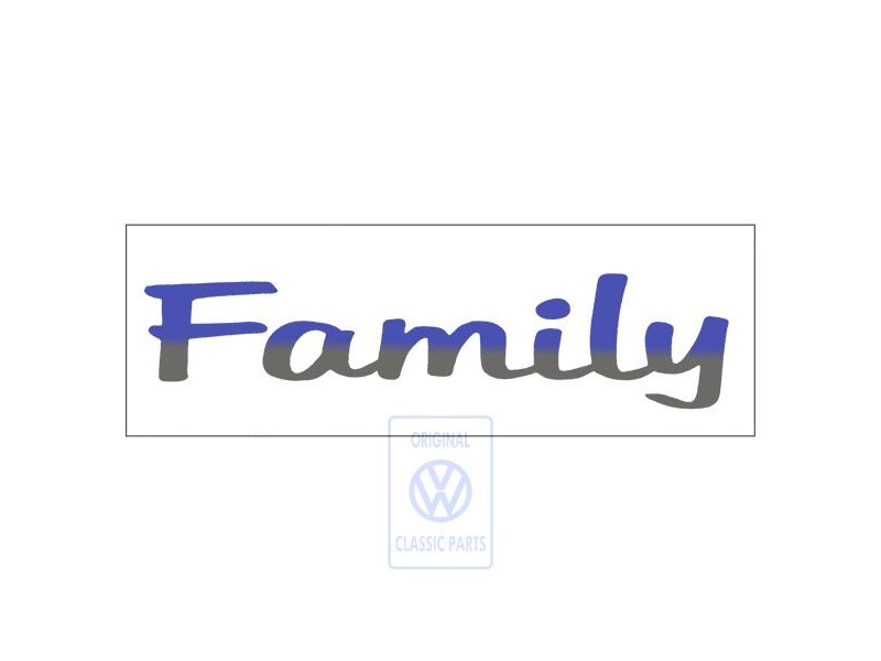 Original VW Film Lettering Blue/Silver - 7M0854431A 54J