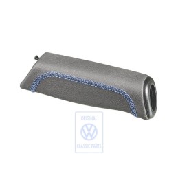 Original VW Handbrake Lever Grip (Leather) Black/Orbitblue - 7M3711327A HCC