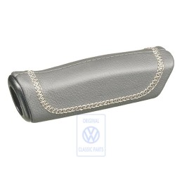 Original VW Handbrake Lever Grip (Leather) Black/Nutmeg - 7M3711327A ZPN