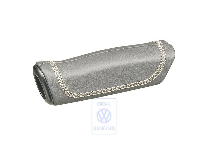 Original VW Handbrake Lever Grip (Leather) Black/Nutmeg - 7M3711327A ZPN