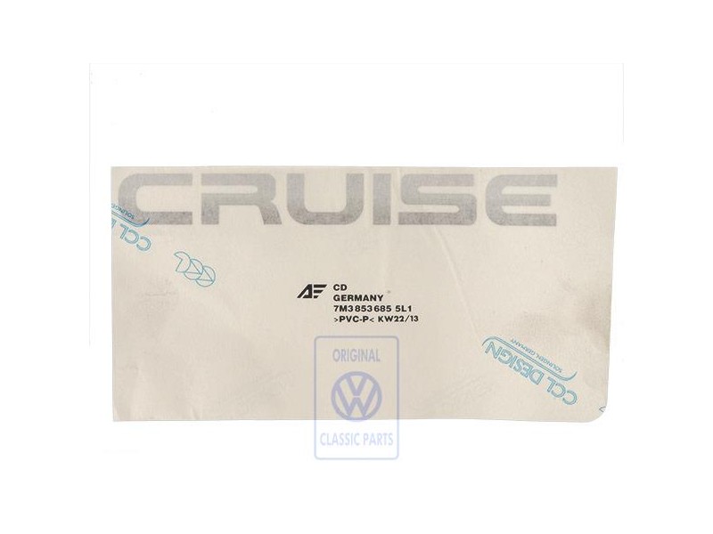 Original VW Film Lettering Silver/Anthracite - 7M3853685 5L1