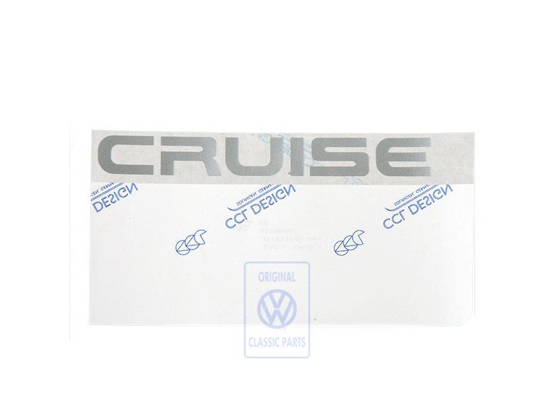 Original VW Film Lettering Silver/Anthracite (Hatched) - 7M3853685 5M2