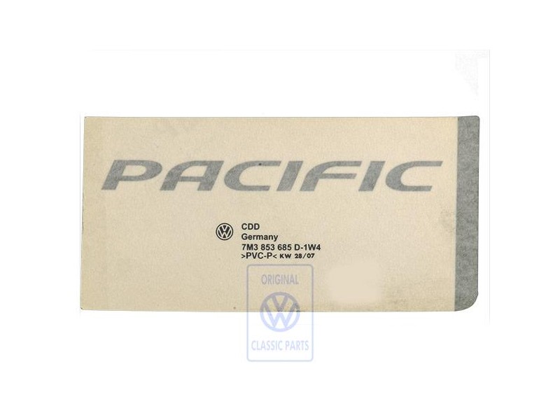 Original VW Film Lettering Silver - 7M3853685D 1W4