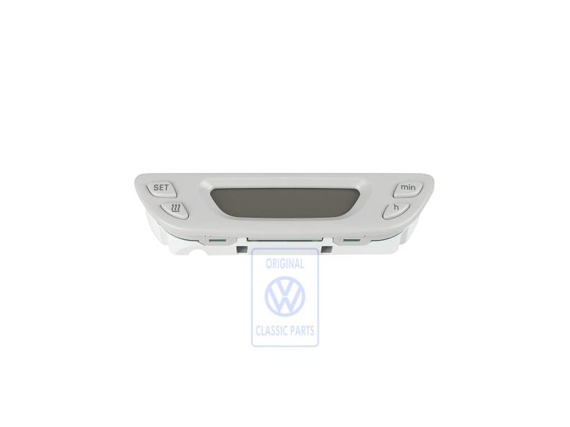 Original VW Digital Clock Pearl Grey - 7M5919203A Y20