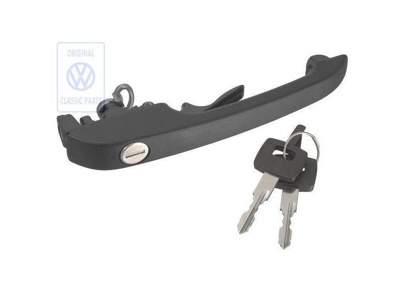 Original VW Door Handle, Outer, Black - 861837205