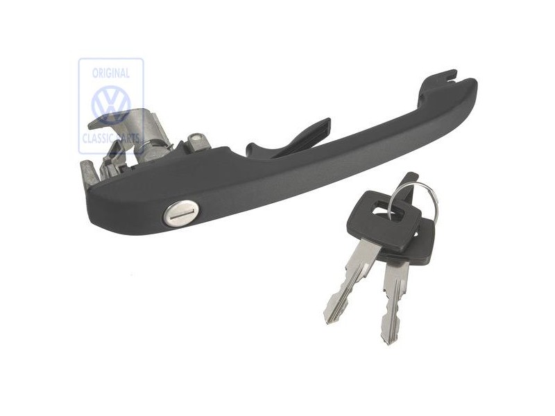 Original VW Door Handle, Outer, Black - 861837206C