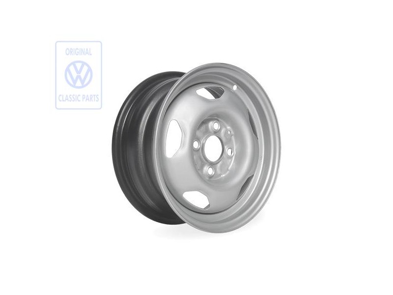 Original VW Steel Rim Chrome Coloured Metallic - 867601025H 091