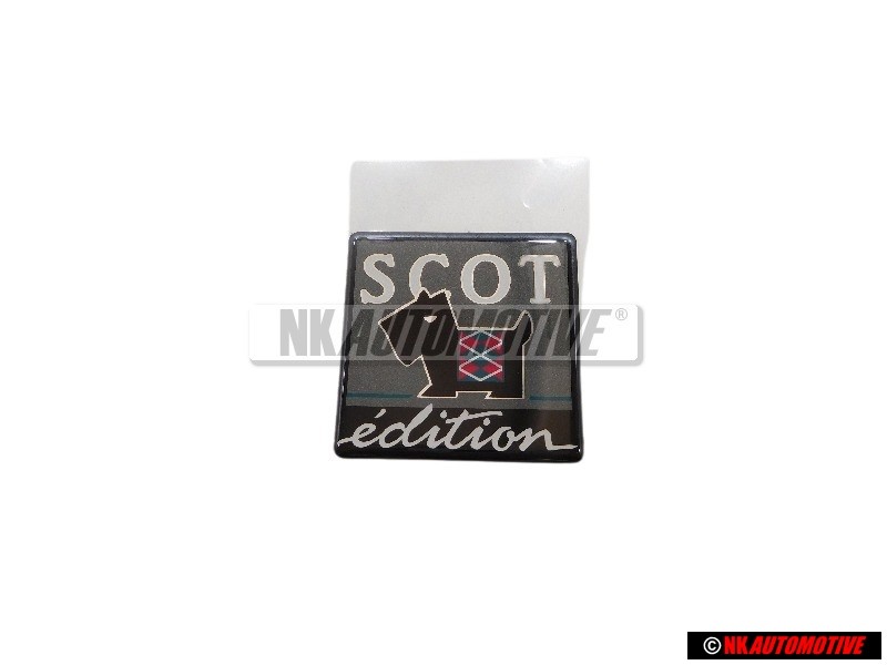 Original VW SCOT EDITION Rear Boot Badge Emblem Black - 867853687N Z58