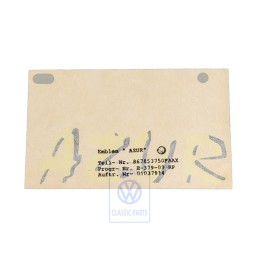Original VW Film Lettering Yellow/Satin Black - 867853750F AAX