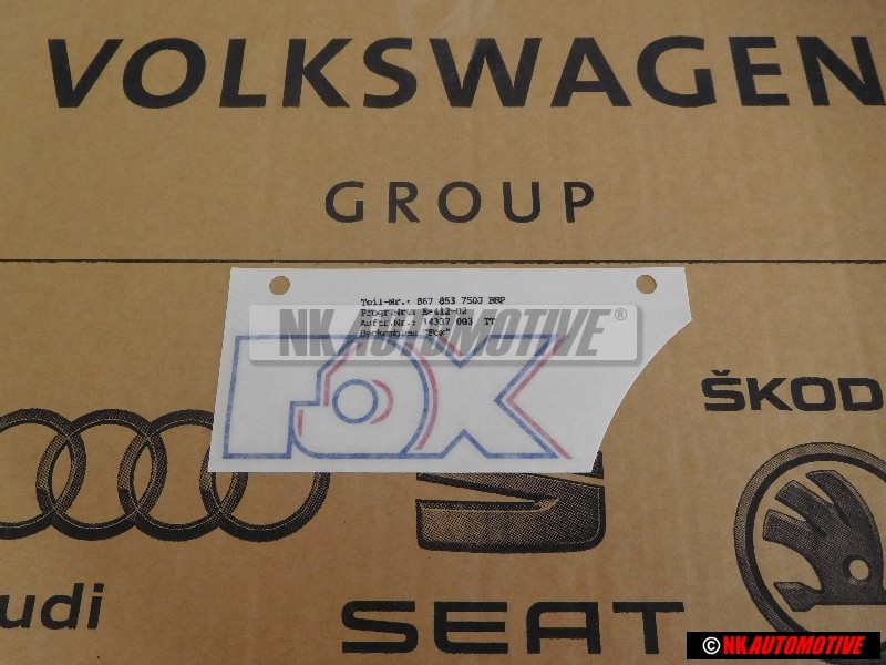 Original VW Film Lettering Stratos Silver/Pink/Marine - 867853750J BBP