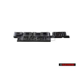 Original VW POLO GL CLASSIC Rear Boot Badge Emblem Brushed Silver - 874853687E