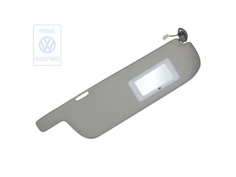 Original VW Sun Visor With Illuminated Mirror Smoke Grey - 255857552B 1AX