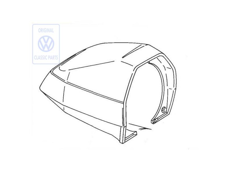 Original VW Cover For Tachograph Satin Black - 251957083 01C