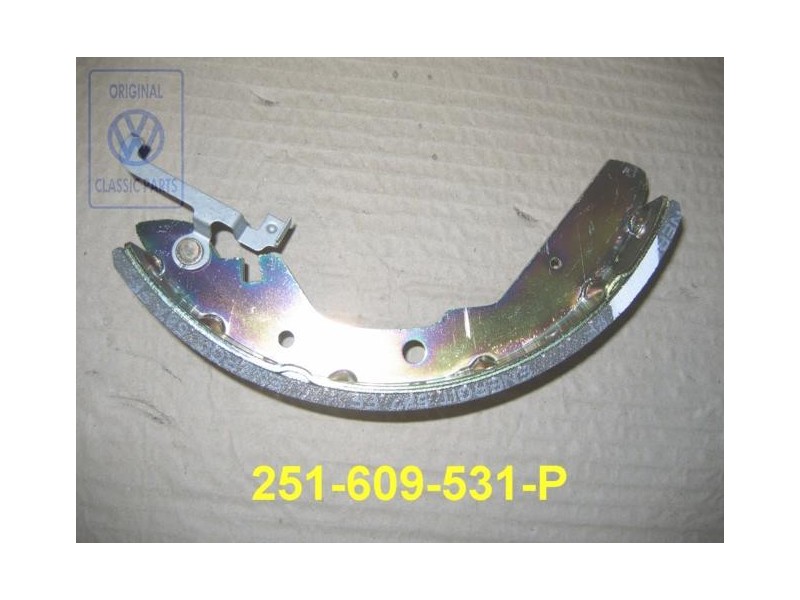 Original VW Brake Shoe With Lining And Adjusting Lever - 251609531P