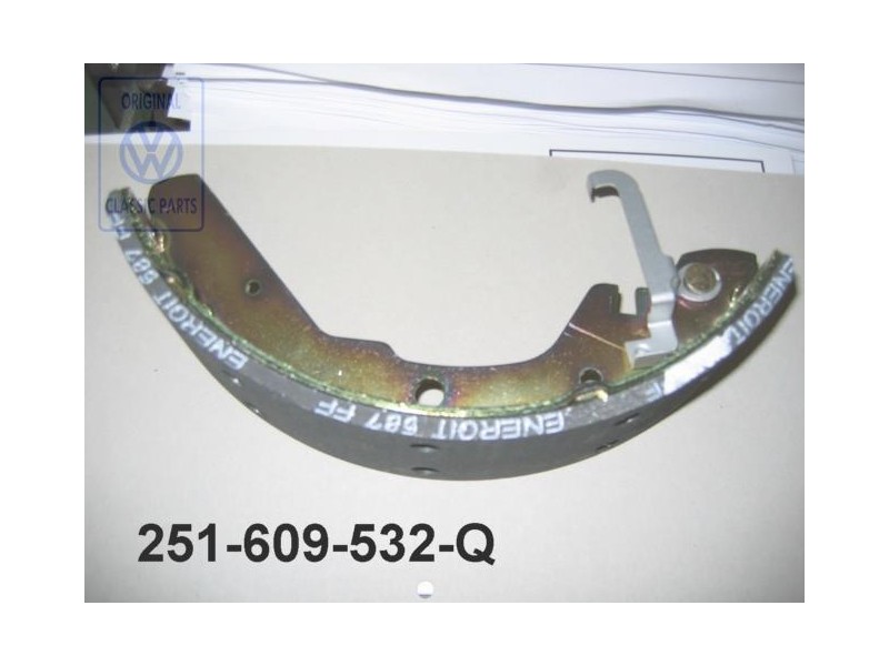 Original VW Brake Shoe With Lining And Adjusting Lever - 251609532Q