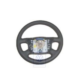 Original VW Steering Wheel Leather Black/Red - 7D0419091AAPEP