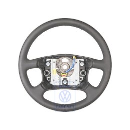 Original VW Steering Wheel Leather Black/Blue - 7D0419091AAPEQ