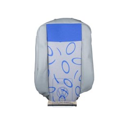 Original VW Backrest Cover Fabric Flannel Grey/Blue - 7D0883455ATHQU