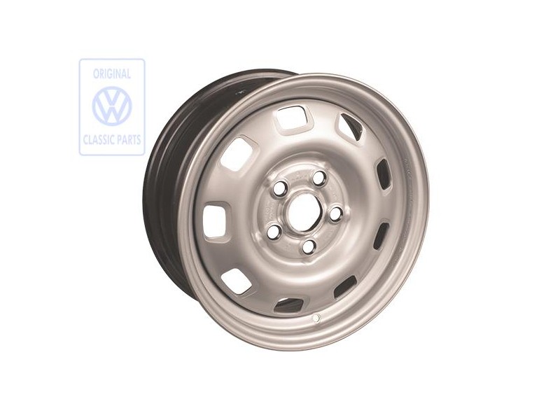 Original VW Steel Rim Chrome Colored - 701601027B 091