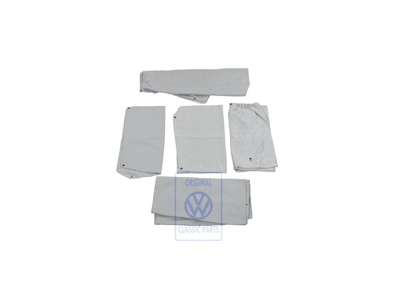 Original VW 1 Set Curtains Flannel Grey - 703898751A 2MP
