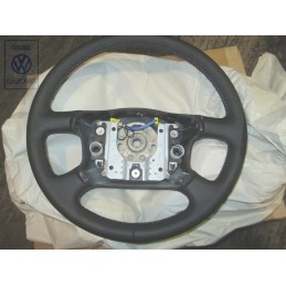 Original VW Steering Wheel Leather Black/Flannel Grey - 7D0419091Q KMY