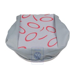 Original VW Seat Covering Fabric Flannel Grey/Red - 7D0883405N HUE