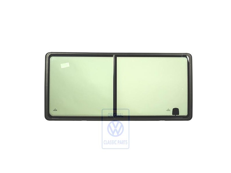 Original VW Complete Sliding Window Satin Black - 7D0847712P 01C