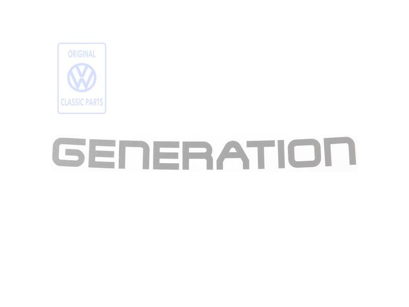 Original VW Film Lettering Diamond-Silver - 7D0854431E 9ZD