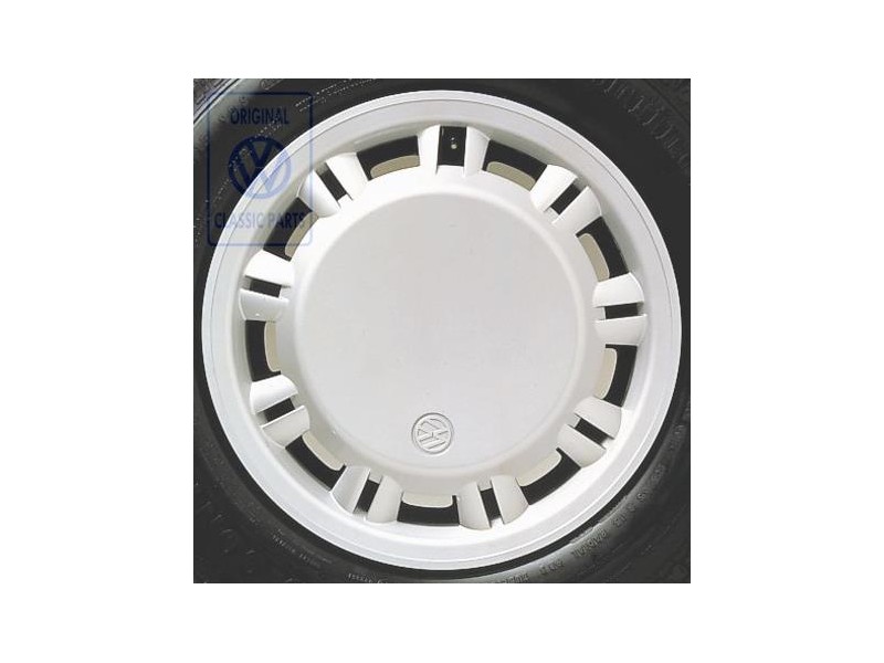 Original VW Hub Cap Brilliant Silver - Metallic - 701601147 7ZV