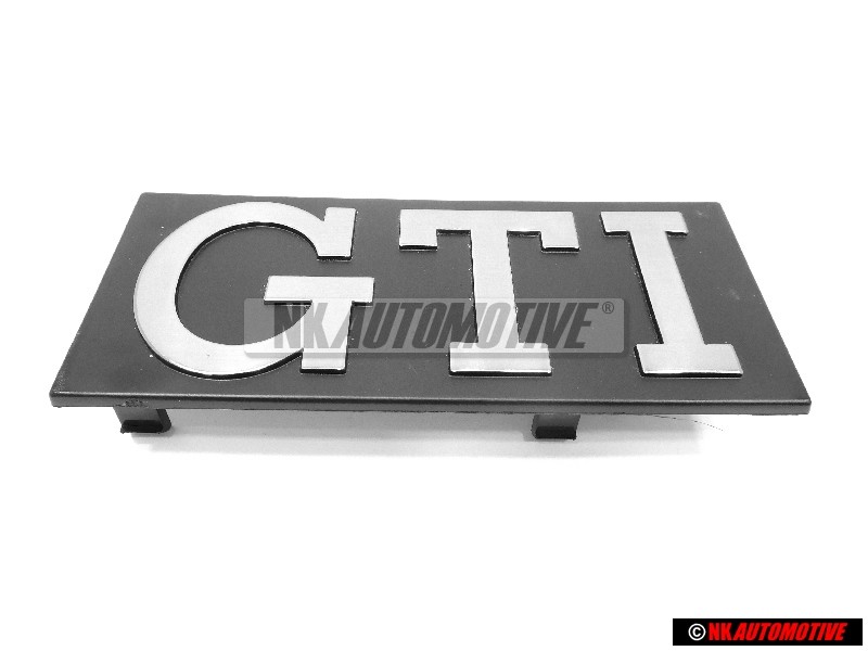 Original VW GTI Front Grill Badge Black Brushed Silver - 171853679 EG8