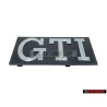 Original VW GTI Front Grill Badge Black Brushed Silver - 171853679 EG8
