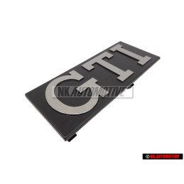 Original VW GTI Front Grill Badge Black Brushed Silver - 171853679 EG8