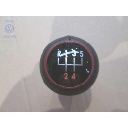 Original VW Gearstick Knob Black/Murano Red - 7D0711141 LSR