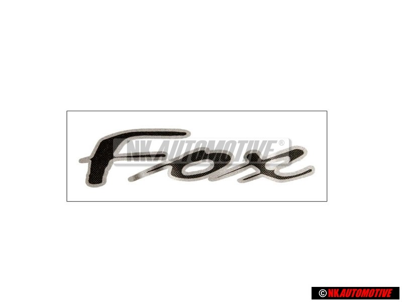 Original VW FOX Boot Trunk Decal Sticker - 6N0853750 Z19