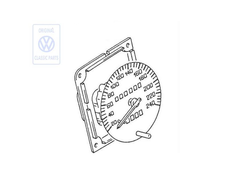Original VW Speedometer With Kilometre Trip Recorder - 867957031B