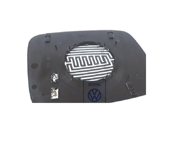 Original VW Mirror Glass Flat With Plate - 701857521A