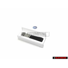 Original VW 2014 Metal Leather Keychain Keyring Keytag - 000087011E