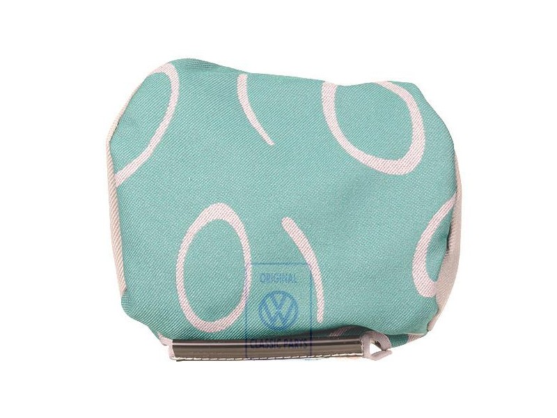 Original VW Head Restraint Cover Cloth Flannel Grey/Green - 7D0881921P HQN