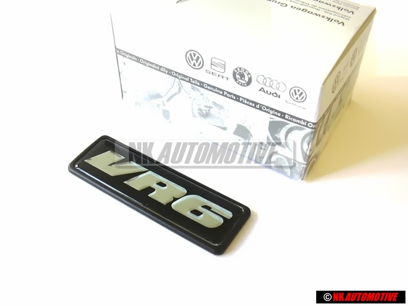 Original VW VR6 Rear Boot Badge Emblem Black - 1H6853675B DLV