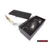 Original VW R32 Leather Keychain Keyring Key Fob Black - 1J0860357