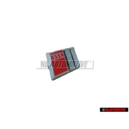 Original Audi S8 Steering Wheel Badge Emblem Chrome Red - 4D0419685