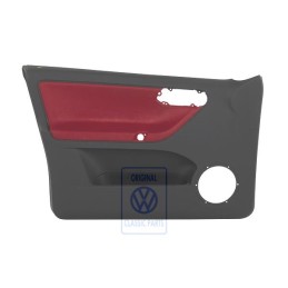 Original VW Door Panel Trim Cloth Flash Red/Off-Black - 6N4867011CNHLX