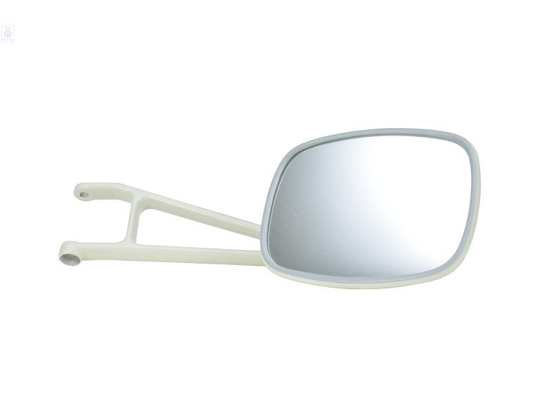 Original VW Exterior Mirror (Convex) Pastel White - 261857514B 90D