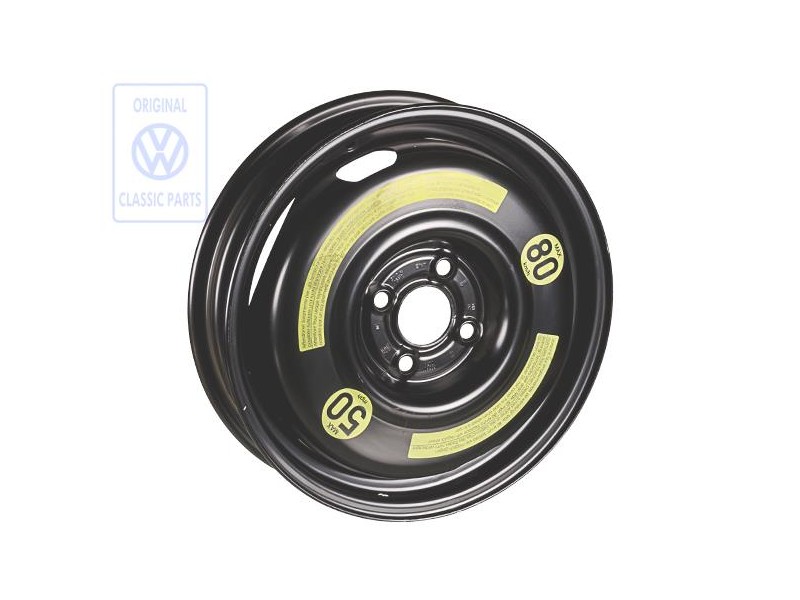 Original VW Steel Rim For Space-Saving Emergency Wheel - 535601025A