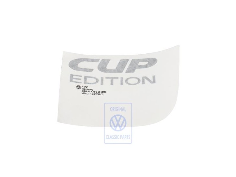 Original VW Film Lettering Anthracite Metallic Grey - 6Q0853750Q MM5