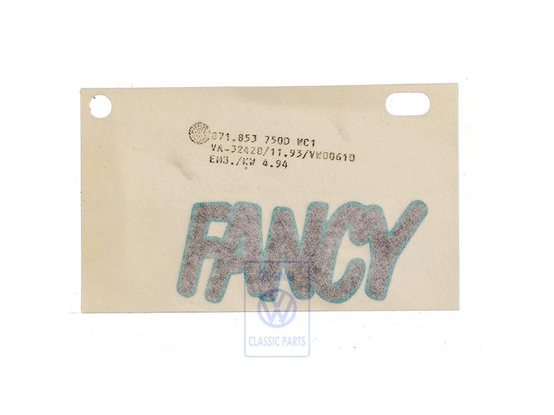 Original VW Film Lettering Dark-Grey Metallic/Turquoise - 871853750D WC1